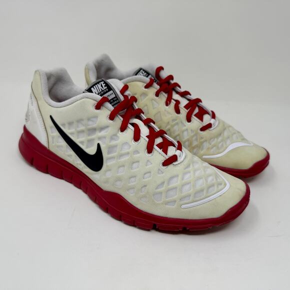 Nike Free TR Fit Training Shoes Womens 10 White Red K.3.3 Comfy Sporty Flexible - Picture 2 of 13